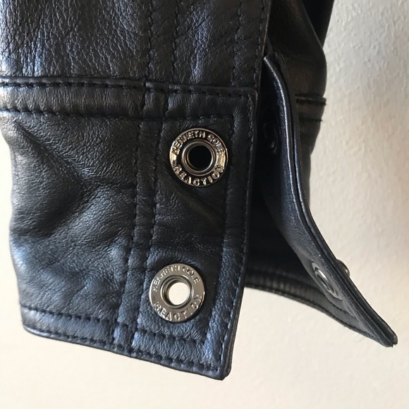 Kenneth Cole Reaction Leather Moto Jacket - Picture 7 of 8
